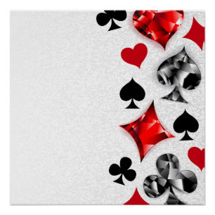 Poster Joueur de poker Joueur de cartes de jouer costumes