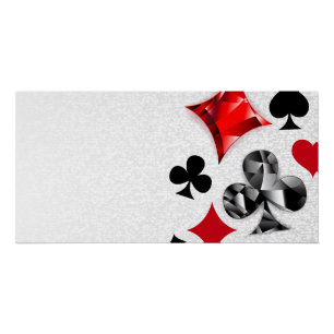 Poster Joueur de poker Joueur de cartes de jouer costumes