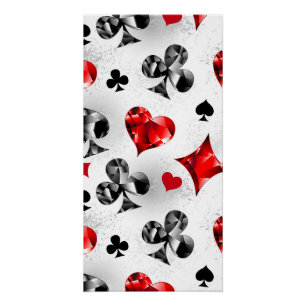 Poster Joueur de poker Joueur de cartes de jouer costumes