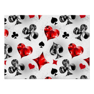 Poster Joueur de poker Joueur de cartes de jouer costumes