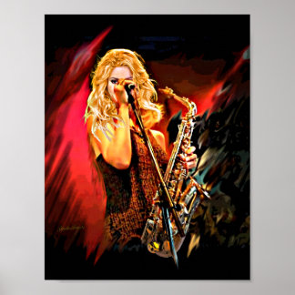 Poster Joueur de saxophone