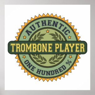 Poster Joueur de trombone authentique