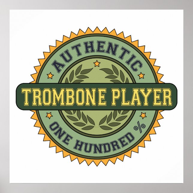 Poster Joueur Trombone authentique (Devant)