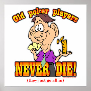 Poster Joueurs de poker
