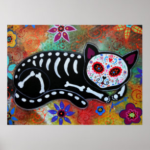 Poster Jour de la mort Chat El Gato Peinture