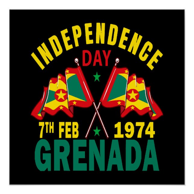 Poster Jour de l'indépendance de la Grenade (Devant)