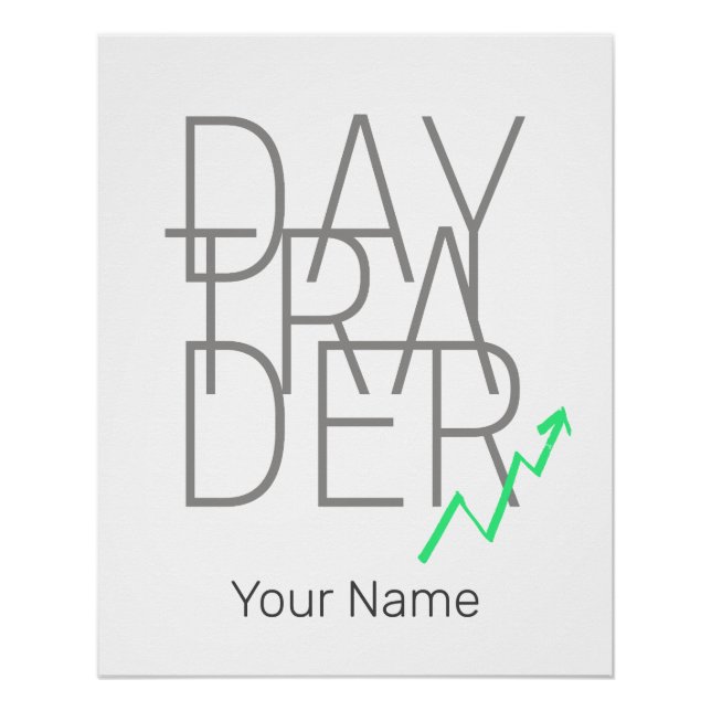 Poster Jour Trader et Cryptodevises Stock Exchange (Devant)