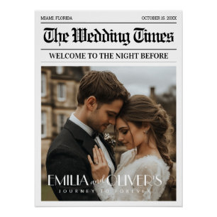 Poster Journal La nuit avant l'Affiche de bienvenue Maria