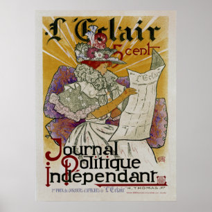 Poster Journal politique indépendant de ~ de L'Eclair
