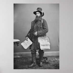 Poster Journaliste de guerre civile, 1860s