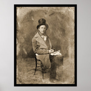 Poster Journaliste Greeley Daguerreotype 1844