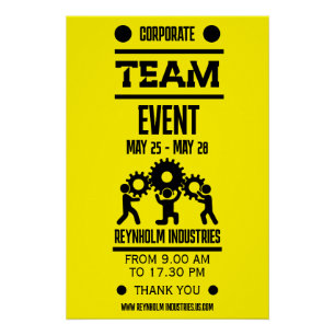 Poster Journée de création d'équipe d'entreprise