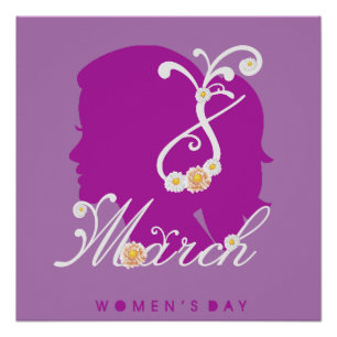 Poster journée internationale de la femme 8 mars 2024 che