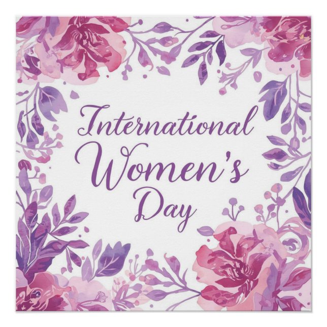 Poster Journée internationale des femmes florale 2026 (Devant)