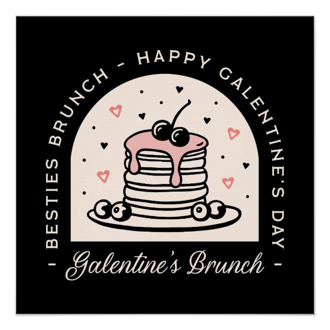 Poster Joyeuse fête des Galentines à la fête des filles (Devant)