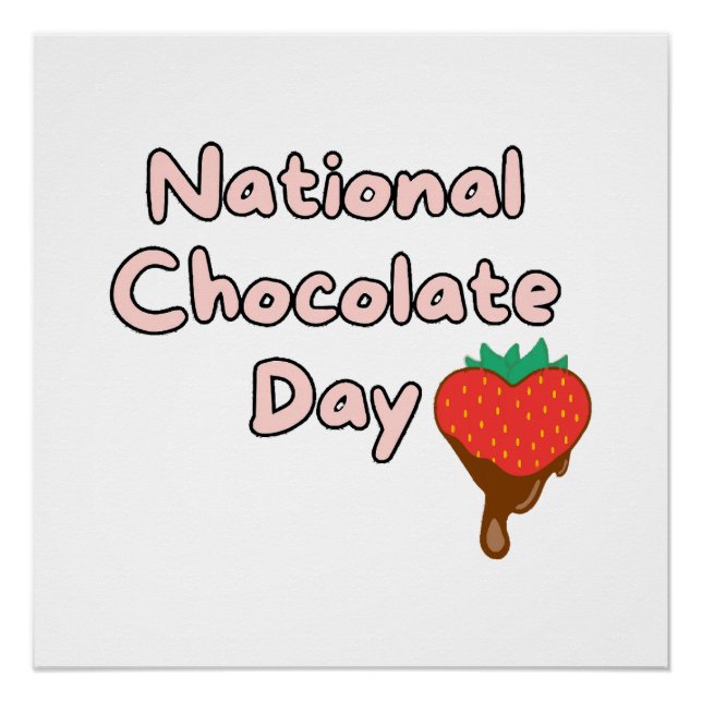 Poster Joyeuse journée nationale du chocolat (Devant)