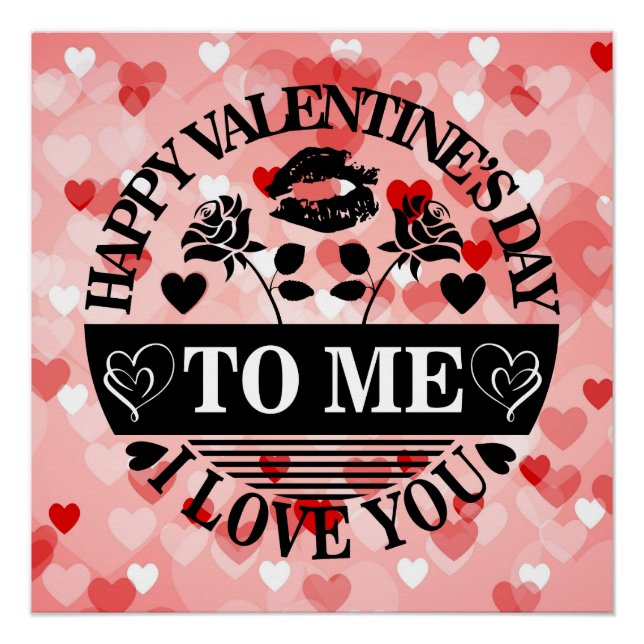 Poster Joyeuse Saint-Valentin à moi je t'aime-58771 (Devant)