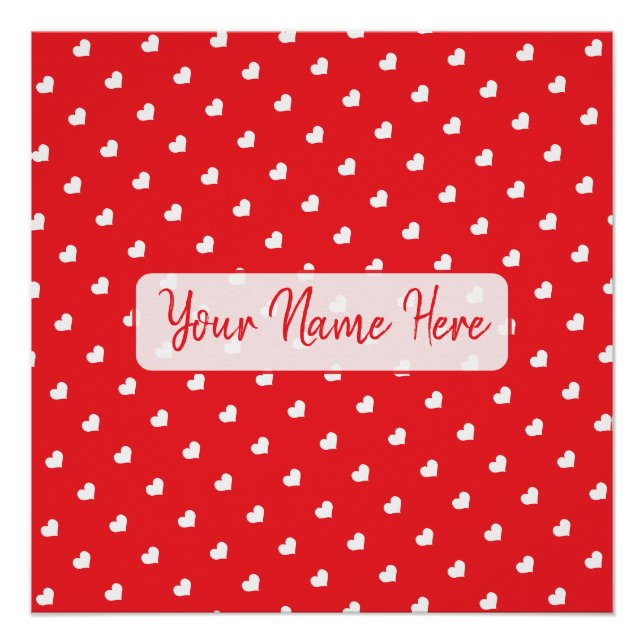 Poster Joyeuse Saint-Valentin Moderne Motif d'Amour (Devant)