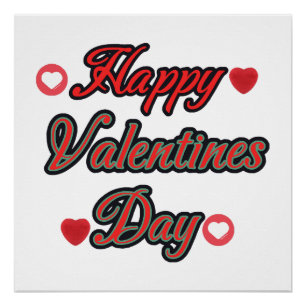 Poster Joyeuse Saint-Valentin pour le cadeau