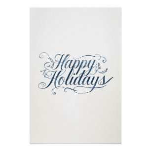 Poster Joyeuses Fêtes Joyeux Noël Famille Nouvel An