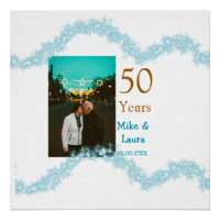 Joyeux 50e anniversaire nom couple date mariage