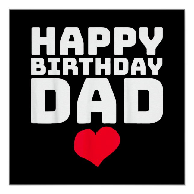 Poster Joyeux Anniversaire Papa (Devant)