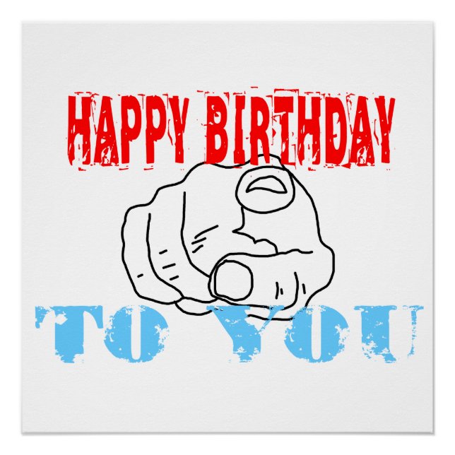 Poster Joyeux Anniversaire Pour Vous (Devant)
