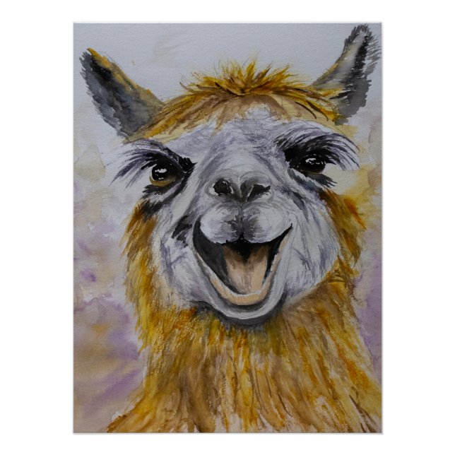 Poster Joyeux Lama (Devant)