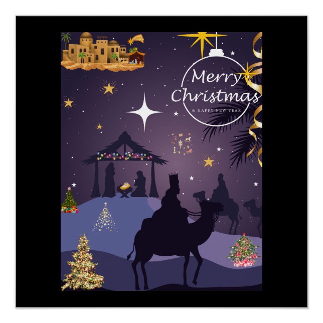 Poster Joyeux Noël. (Devant)