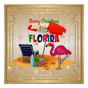 Poster Joyeux Noël de Floride