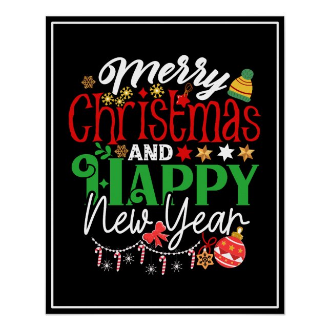 Poster Joyeux Noël et Bonne Année-67342 (Devant)