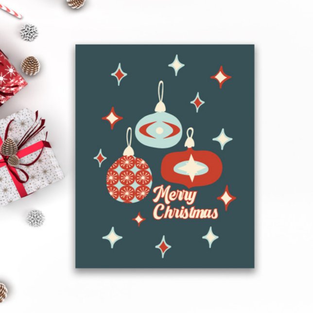 Poster Joyeux Noël moderne du milieu du siècle (Créateur téléchargé)