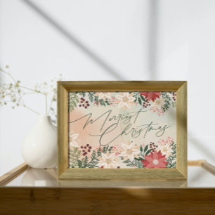 Poster Joyeux Noël   Vacances Botanique Splendor