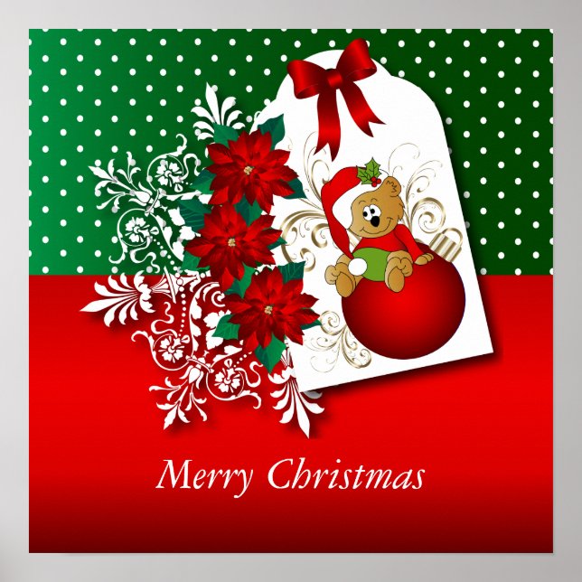 Poster Joyeux Ours de Noël (Devant)