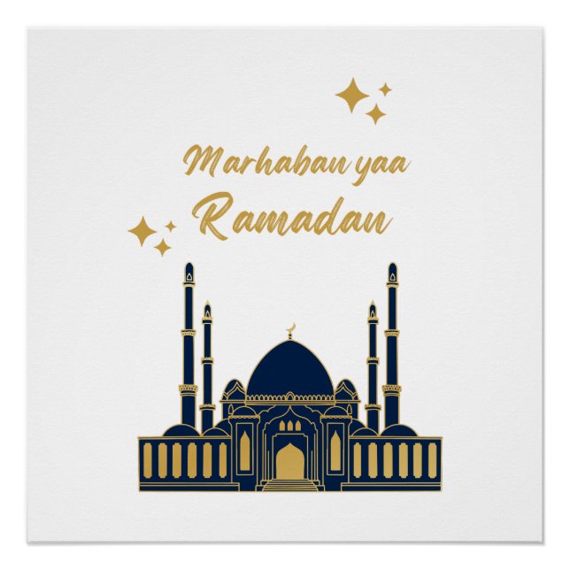 Poster Joyeux Ramadan Kareem - Citations de l'Aïd Moubara (Devant)