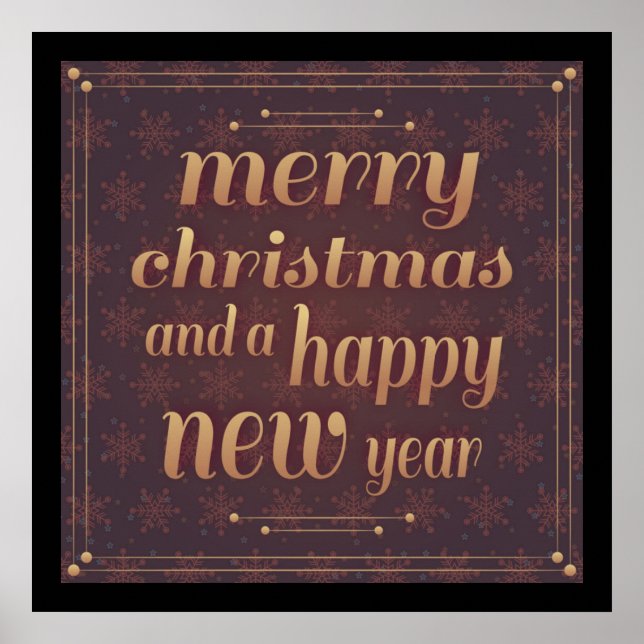 POSTER JOYEZ NOËL ET UNE BONNE ANNÉE (Devant)