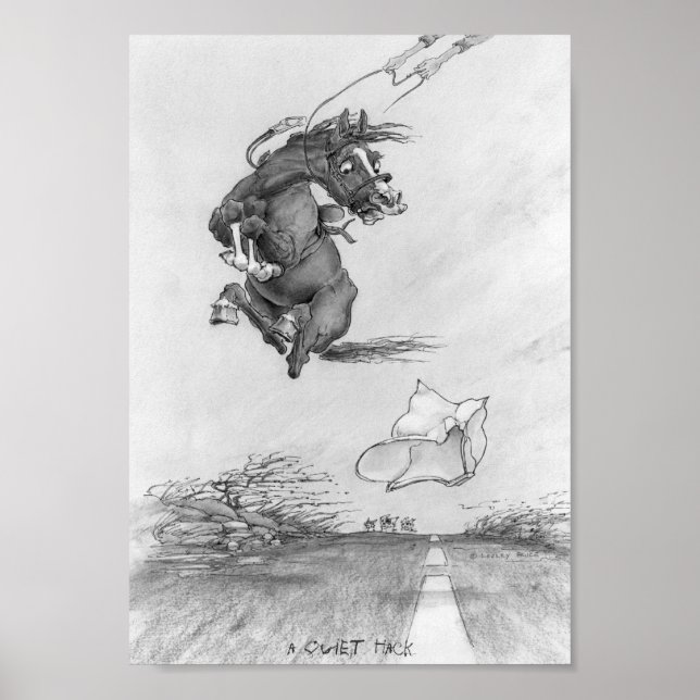 Poster JT08 "A Quiet Hack" black and white (Devant)