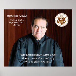 Poster Juge de la Cour suprême Antonin Scalia et phoque
