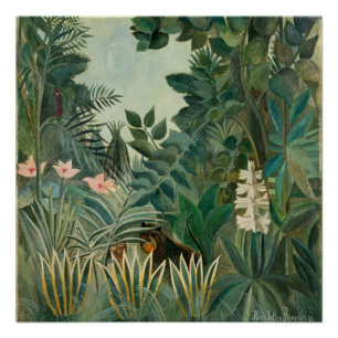 Poster Jungle équatoriale, 1909 (huile sur la toile)