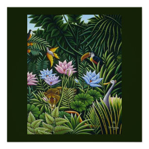 Poster Jungle Folk Art de Rousseau