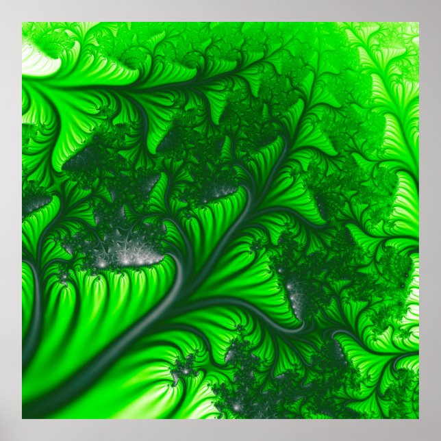 Poster Jungle fractal (Devant)