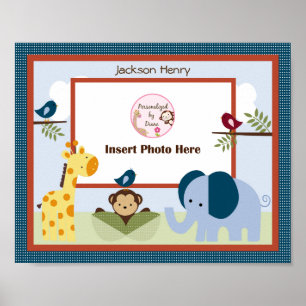 Poster Jungle personnalisée 123 Animaux Photo Art