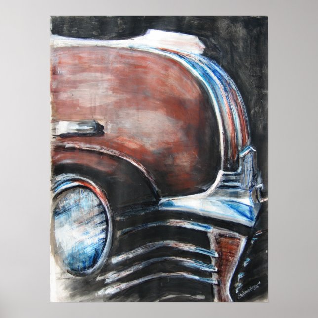 Poster Junkyard Car Print (Devant)