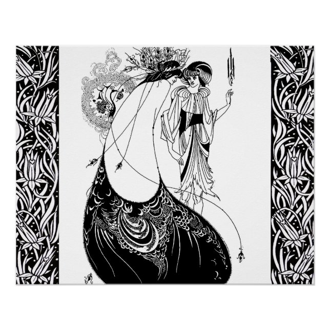 Poster Jupe Peacock Beardsley Art Nouveau (Devant)