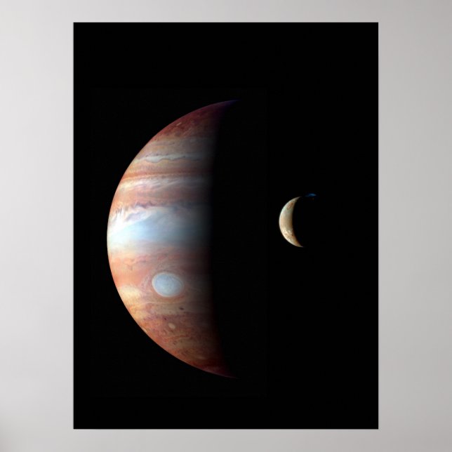Poster Jupiter 5ème planète avec système solaire Cassini (Devant)