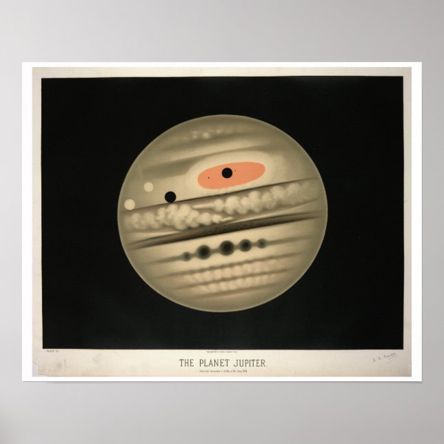 Poster Jupiter de Trouvelot (Devant)