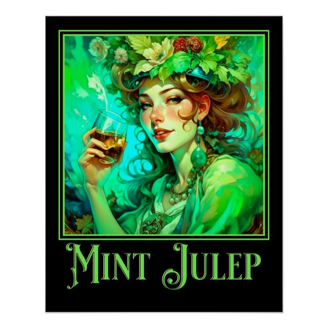 Poster Jus de menthe Art Nouveau (Devant)