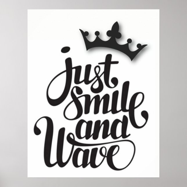 Poster Just Smile and Wave (Devant)