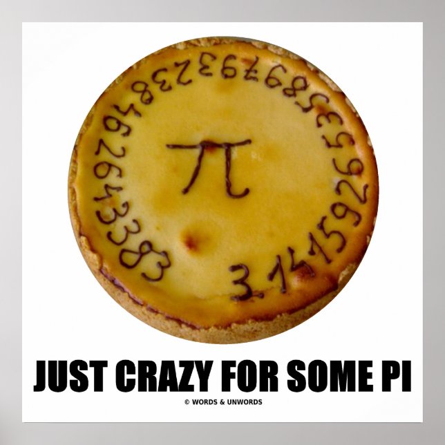 Poster Juste Fou Pour Un Peu De Pi (Pi Sur Une Tarte) (Devant)