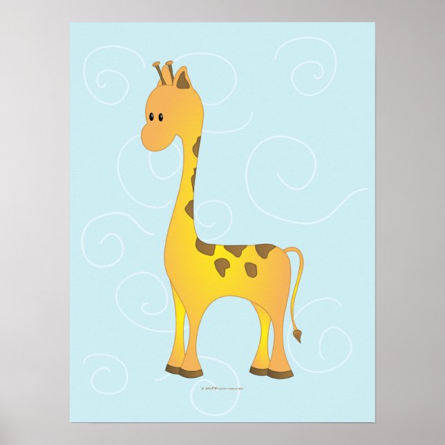 Poster Juste Giraffe (Devant)